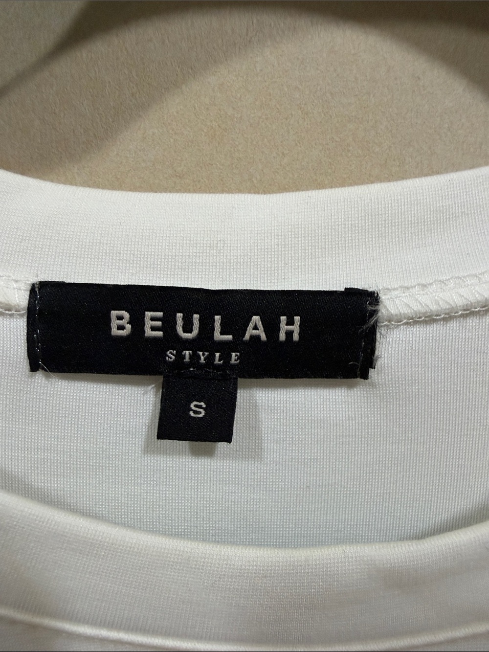 Beulah White Tee With Tulle Ruffles And Iridescent Embellishments Size S - Picture 6 of 8